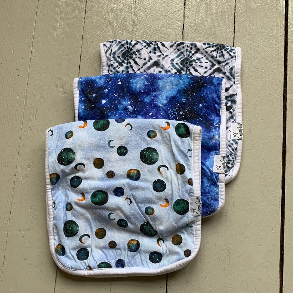 Copper Pearl Burp Cloths Pack of 3